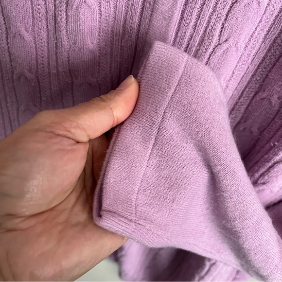 3/$40 Size Large George Lilac Purple with Button Down Cardigan rhinestone button - Picture 3 of 5